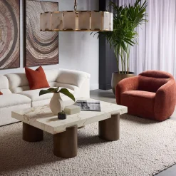 West Elm Taren Marble Coffee Table (60")