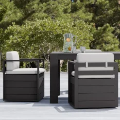 West Elm Telluride Aluminum Outdoor Swivel Dining Chair