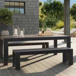 West Elm Telluride Aluminum Outdoor Dining Bench (66")