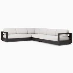 West Elm Telluride Aluminum Outdoor 4-Piece L-Shaped Sectional Cushions