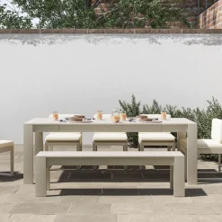 West Elm Telluride Aluminum Outdoor Dining Bench (66")