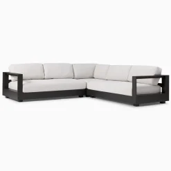 West Elm Telluride Aluminum Outdoor 3-Piece L-Shaped Sectional Cushions