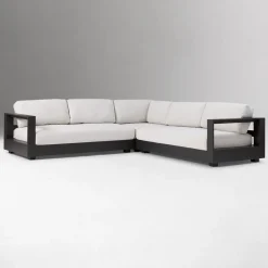 West Elm Telluride Aluminum Outdoor 3-Piece L-Shaped Sectional (113")