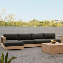 West Elm Telluride Outdoor 3-Piece Chaise Sectional (150")
