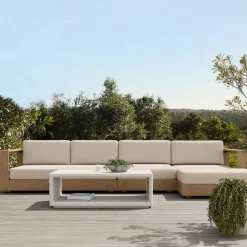 West Elm Telluride Outdoor 3-Piece Chaise Sectional (150")