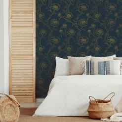 West Elm Tempaper Peonies Wallpaper