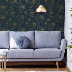 West Elm Tempaper Peonies Wallpaper
