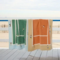 West Elm Tennis Scene Beach Towel