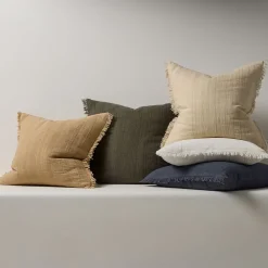 West Elm Textured Fringe Pillow Cover