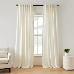 West Elm Textured Luxe Linen Curtain