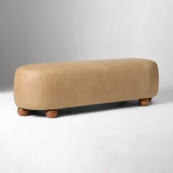 West Elm Thalia Leather Bench