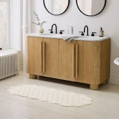 West Elm Thistle Jacquard Bath Runner