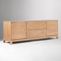 West Elm Tobin Cerused Media Console (73")
