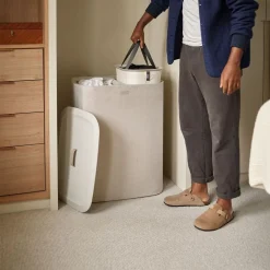 West Elm Tota Carbon Steel and Cotton Hamper