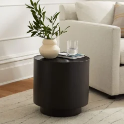 West Elm Tucker Drum Side Table (16")