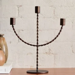 West Elm Twist Metal Candelabra