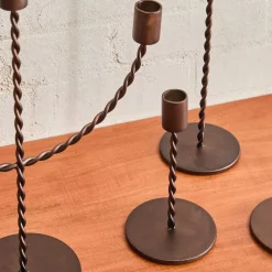 West Elm Twist Metal Candelabra