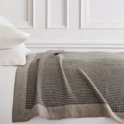 West Elm Two-Tone Cotton Linen Blanket