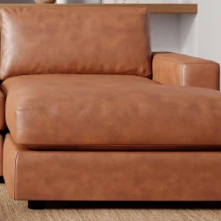 West Elm Urban Leather 2-Piece Chaise Sectional (106")