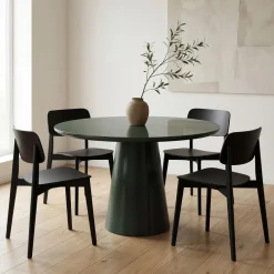 West Elm Valentine Lacquered Glass Round Dining Table (47")