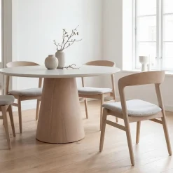 West Elm Valentine Lacquered Glass & Wood Dining Table (47")