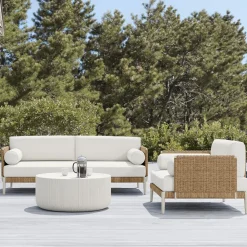 West Elm Ventura Aluminum Outdoor Sofa, Lounge Chair & Kos Coffee Table Set