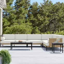 West Elm Ventura Aluminum Outdoor 4-Piece L-Shaped Sectional (102")