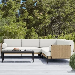 West Elm Ventura Aluminum Outdoor 3-Piece L-Shaped Sectional (102")