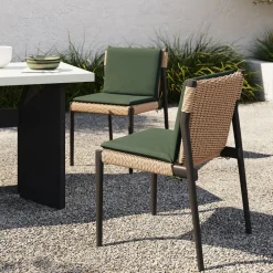West Elm Ventura Aluminum Outdoor Stacking Dining Chair Cushions