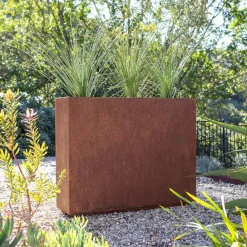 West Elm Veradek Corten Steel Indoor/Outdoor Tall Planters