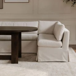 West Elm Vianna Slipcover Dining Banquette U-Shape (–)