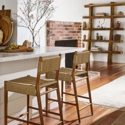 West Elm Vincent Indoor/Outdoor Woven Counter Stool