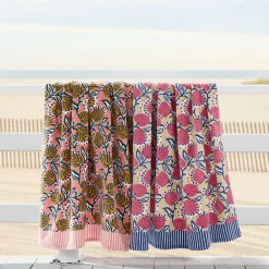 West Elm Vine Floral Beach Towel