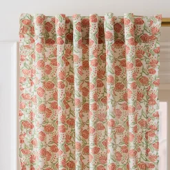 West Elm Vine Floral Ruffle Curtain