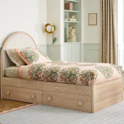 Kids West Elm Vivienne Wood & Upholstered Storage Bed