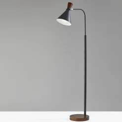 West Elm Walnut LED Task Floor Lamp