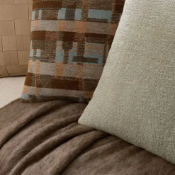 West Elm Warm Modern Plaid Basketweave & Throw Set