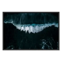 West Elm Wave Break 4 Framed Wall Art by Michael Schauer