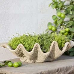 West Elm Wave Stone Indoor/Outdoor Bowl Planter