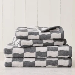 West Elm Wavy Blocks Towel Sets