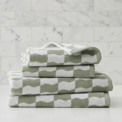 West Elm Wavy Blocks Towel Sets