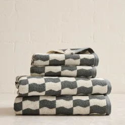 West Elm Wavy Blocks Towels