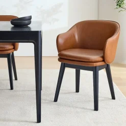 West Elm Wayne Leather Dining Arm Chair