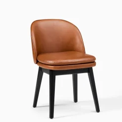 West Elm Wayne Leather Side Dining Chair