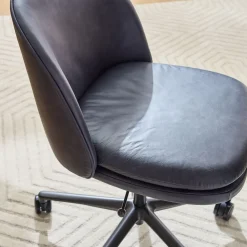 West Elm Wayne Leather Swivel Office Chair