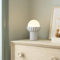 Kids West Elm Kids x PBK Striped Ceramic Table Lamp (10")