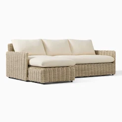 West Elm Westport Slim Profile Outdoor 2-Piece Chaise Sectional Protective Cover