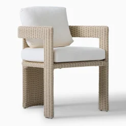 West Elm Westport Wicker Outdoor Barrel Dining Chair Protective Cover