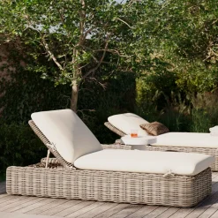 West Elm Westport Wicker Outdoor Chaise Lounge