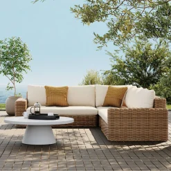 West Elm Westport Wicker Outdoor 4-Piece Sectional (136")